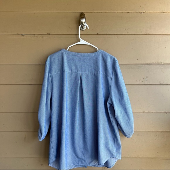 Chico's Striped Button Down Shirt - Size XL Preppy Classic Modest Casual - Picture 5 of 5